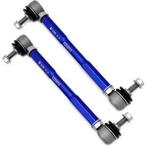 9.84-11.81' m10 Modified Front Sway Stabilizer Bar End Drop Link 2 Pcs Left & Right Aluminium Self Adjustable 360 Degree Swivel With Length And Angle Maintenance Vehicle X253010 250-300 Blue