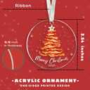 Bacon Christmas Ornament - Bacon Ornaments for Christmas Tree, Food Ornaments - Bacon Gifts for Food Lovers - Acrylic Ornament 2025