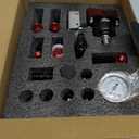 Adjustable Fuel Pressure Regulator Kit 3-70PSI With 6AN Return and 6AN feed Port with AN6-6AN Fuel Line Hoses Connectors (black+red)