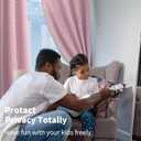 BGment Kids Blackout Curtains for Bedroom - Grommet Thermal Insulated Silver Star Print Room Darkening Curtains for Kids Room, Set of 2 Panels, 42 x 45 Inch, Baby Pink