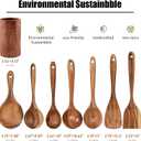 FJNATINH 7-Piece Nonstick Wooden Cooking Utensils Set, Natural and Healthy Kitchen Utensils7 Pcs
