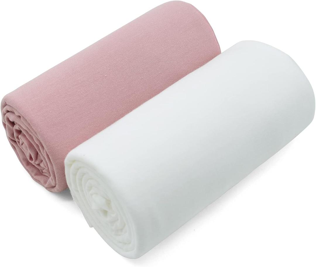 Newborn Photography Props Baby Photo Props Wrap Blanket for Baby Boys Girls(Blush&Ivory)