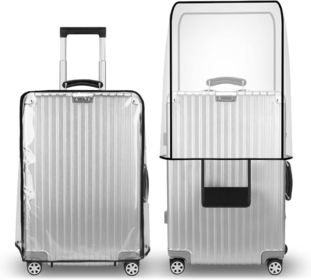 T Tersely Clear PVC Suitcase Cover Protectors Suitcase Baggage Covers - Waterproof Dustproof and Anti-Scratch Luggage Cover (26inch)