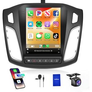 4Core 2G+64G Android 13 Car Stereo Radio for Ford Focus 2012-2018, Rimoody Wireless Carplay Android auto GPS Navigational 5G-WiFi Bluetooth 5.0 9.7 Touchscreen FM/RDS SWC + Backup Camera