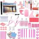NLXCXUCY 158Pcs Diamond Art Accessories Kit All Inclusive Diamond Painting Tool Set with A4 Diamond Painting Light Pad,Diamond Art Sealer Glue,Diamond Correction,Pens Storage Box for DIY Craft (Pink)