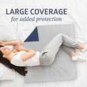 Medline Washable Bed Pads for Incontinence, Large 34 x 36 inch Reusable Underpads, 4 Pack, Pee Pads for Dogs, Adults, Kids and Baby, Navy with Gray Top Sheet