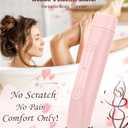 2 in 1 Women Electric Shaver - Dual Head Bikini Trimmer for Women Waterproof Wet & Dry Use Body Hair Trimmer and Facial Hair Remover, Painless Razors for Bikini Underarm Leg Arm Body Face, Pink