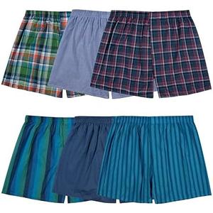 Fruit of the Loom Men's Tag Free Woven Boxer Shorts, Relaxed Fit, Moisture Wicking, Assorted Color Multipacks, XL