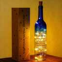 Umigy Best Friendships Gifts for Women Wine Bottle Lights with Cork for Friend Gifts Light up Lamp Decor LED Glass Waterproof Cork Decor for Home Friends Birthday Party Holiday New Year Decoration (Blue)