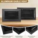 PATIKIL 10" x 16" Aluminum Gable Vent, 1Pcs Return Grille Gable Louver Air Vent with Screen Mesh Filter Removable Door for Sidewall Wall Ceiling Floor Attic Shed HVAC System, Black