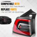 3Pin Left Tail Light Assembly For 2017-2023 Tesla Model 3 Taillight LED