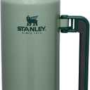 Stanley Classic Legendary Vacuum Bottle 2.0 qt | Wide Mouth with Leakproof Cup Lid | Keep Drinks Hot or Cold | Packable for Travel | Insulated Stainless Steel Thermos | BPA-Free | Hammertone Green (64 Ounces)