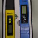 VIVOSUN Digital pH and TDS Meter Kits, 0.01pH High Accuracy Pen Type pH Meter  2% Readout Accuracy 3-in-1 TDS EC Temperature Meter for Hydroponics, Pool and Aquarium, Yellow Blue, UL Certified