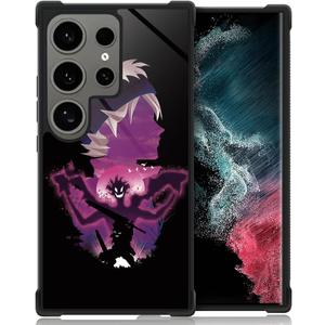 CARLOCA Compatible with Samsung Galaxy S24 Ultra Case for Girl Boy Ultra Protection Shockproof Soft Silicone TPU Non-Slip Back for Samsung Galaxy S24 Ultra Pattern Purple Anime Face