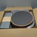 Hard Shell China Storage Containers – 5 Piece Set for Storing Dinner Plates, Salad Plates, Mugs, Quilted Dividers for Safe Moving and Seasonal Storage, Grey with Brown Edging