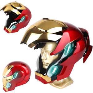 Iron Hero MK 50 Helmet for Man  1:1 Wearable Collectible with Voice, Touch & Remote Control, LED Eyes & Realistic Sound Effects  Cosplay & Display Prop Gift for Adults and Teens