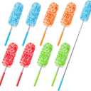 Tanlade 8 Pcs Microfiber Feather Duster for Cleaning 13-31 Inch Extendable Cobweb Dusters Ceiling Fan Duster Washable Bendable Tool for Office Car Window Furniture (Bright Color)