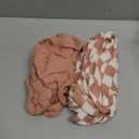 Blissful Diary Muslin Bassinet Sheets for Baby Girls Boys, Boho Soft Cotton Fitted for Oval Hourglass Rectangle Mattress, 2 Pack(Dusty Pink Checkboard & Dusty Pink)