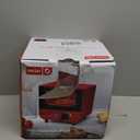 DASH Mini Toaster Oven Cooker for Bread, Bagels, Cookies, Pizza, Paninis & More with Baking Tray, Rack, Auto Shut Off Feature - Red