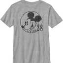 Disney Characters 1928 Legend Boy's Heather Crew Tee (Medium)