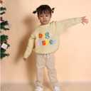 IZYJOY Big Sister Sweater Toddler Baby Girl Knit Embroidery Long Sleeve Pullover Sweatshirt Warm Fall Winter Top Clothes
