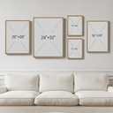 Large Framed Matisse Neutral Wall Art Set of 5, Abstract Beige Modern Minimalist Geometric Floral Canvas Prints for Living Room Bedroom Hallway Home Office