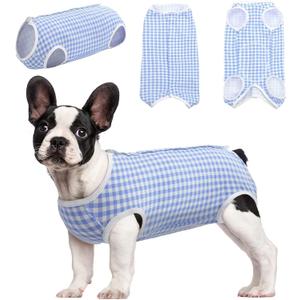 Kuoser Surgical Recovery Suit for Dogs Cats, Pet T-Shirt After Surgery Wear for Dogs, Dog Professional Recovery Suit Comfortable E Collar Alternative, Prevent Licking Onesies Pet Surgery Recovery Suit (X-Large (Pack of 1))