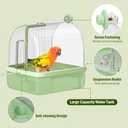 Bird Bath for Cage, Automatic Parakeet Bath with Pump, Indoor Bird Shower with Running Water, Filter, Bird Cage Accessory for Pet Birds, Lovebirds, Finches, Cockatiel
