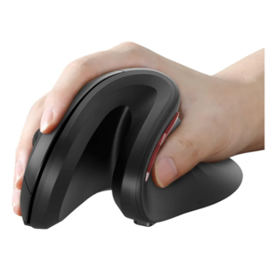 seenda Ergonomic Vertical Mouse with Jiggler - Bluetooth + 2.4G USB Multi Device, Wireless Ergo Mice, Jiggler Mouse Mover for Laptop/PC/Notebook, Computer Mice for Windows, Mac OS (Black)