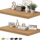 RICHER HOUSE 12" Deep Floating Shelves, 24 Inch Long Rustic Wood Wall Shelf