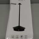 KROPTIB Cordless Table Lamps,LED Rechargeable Desk Lamp,Portable Modern USB Battery Operated Lights,Outdoor Waterproof Touch Dimmable,for Patio,Restaurant,Bar,Camping,Dining Home Set of 2 Black