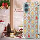 Cute Christmas Phone Case for iPhone 16 Gingerbread Man, Clear Design Shockproof Protect Women Phone Case for iPhone 16 Kids Girls
