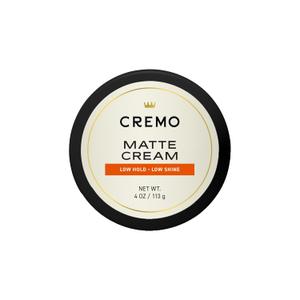 Cremo Hair Styling Matte Cream, Premium Barber Grade, Light Hold, Low Shine, Hair Cream and Hair Products For Men, 4 Oz