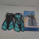 Greatever Snorkel Fins Adjustable Buckles Open Heel Swim Flippers Travel Size Short Swim Fins for Snorkeling Diving Swimming Adult Men Women's,  L/XL(Adult US Size 9-13)