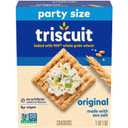Triscuit Original Whole Grain Wheat Crackers, Vegan Crackers, Healthy Snacks, Lunch Snacks, Party Size, 17 oz