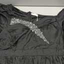 NIKBK Plus Size Sparkly Dresses for Women,Off Shoulder Long Sleeve Rhinestone Flowy Maxi Cocktail Wedding Guest Dress 1XL