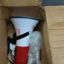 Pyle 50W Megaphone Bullhorn with Siren & Detachable Microphone - Portable Lightweight Design, Rechargeable Battery, 1600 Yards, Ideal for Police, Cheerleading & Outdoor Events, White