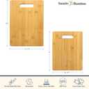 Totally Bamboo 2-Piece Cutting Board Set; 2 Assorted Sizes of Bamboo Wood Cutting Boards for Kitchen (Brown)