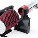 Cold Air Intake System with Heat Shield Kit + Filter Combo RED Compatible For 1999-2006 GMC/Chevy V8 4.8L/5.3L/6.0L Silverado/Tahoe/Avalanche/Suburban/Sierra/Yukon