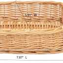 Rectangle small wicker baskets for sundries 3pcs storage bins.