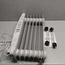 PELONIS Radiator Heater for Large Space, Electric Oil Filled Radiator, Dual Knobs, 1500W, Quiet Space Heater, 3 Modes, Tip-over Protection, White 