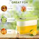 3500ml Drink Dispenser for Fridge, Gallon Water Dispenser, Water Container with Spigot Ice Tea Pitcher for Fridge - Green