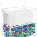 Dryer Sheet Holder Box, Acrylic Laundry Sheets Container, Dryer Sheets Storage Dispenser for Laundry Room, Clear-2tier