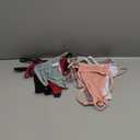 FINETOO 10 Pack G-String Thongs for Women Cotton Panties Stretch T-back Tangas Low Rise Hipster Underwear Sexy M