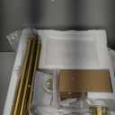 Industrial Floor Lamp with Hanging Glass Shade Brass Gold Farmhouse Indoor Pole Light with Edison E26 Base Vintage Rustic Standing Tall Lighting for Living Room Bedroom Office( ST64 Bulb Included)