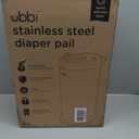 Ubbi Steel Diaper Pail, Odor Locking, No Special Bag Required, Award-Winning, Registry Must-Have, Sage Green