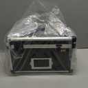 Medication Lock Box, Lockable Storage Box with Dual Locks (Combination & Padlock), Lockbox with Shoulder Strap & ID Label Slot, for Valuables and Medicine(13.4 x 7.5 x 8.3 Inch, Black)