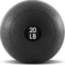 ProsourceFit Slam Medicine Balls 5, 10, 15, 20, 25, 30, 50lbs Smooth and Tread Textured Grip Dead Weight Balls for Strength and Conditioning Exercises, Cardio and Core Workouts (Classic - Black)