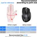 TECKNET Rechargeable Jiggler Wireless Mouse (BT5.0/3.0 & 2.4G) 4800 DPI Silent USB A & Bluetooth Mouse 6 Buttons, Wide Compatibility - Black