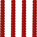 4 Pack Red Spiral Taper Candles for Home Decoration, 10 Inch Cream Candlesticks for Dinner Party Wedding Holiday, Dripless and Smokeless